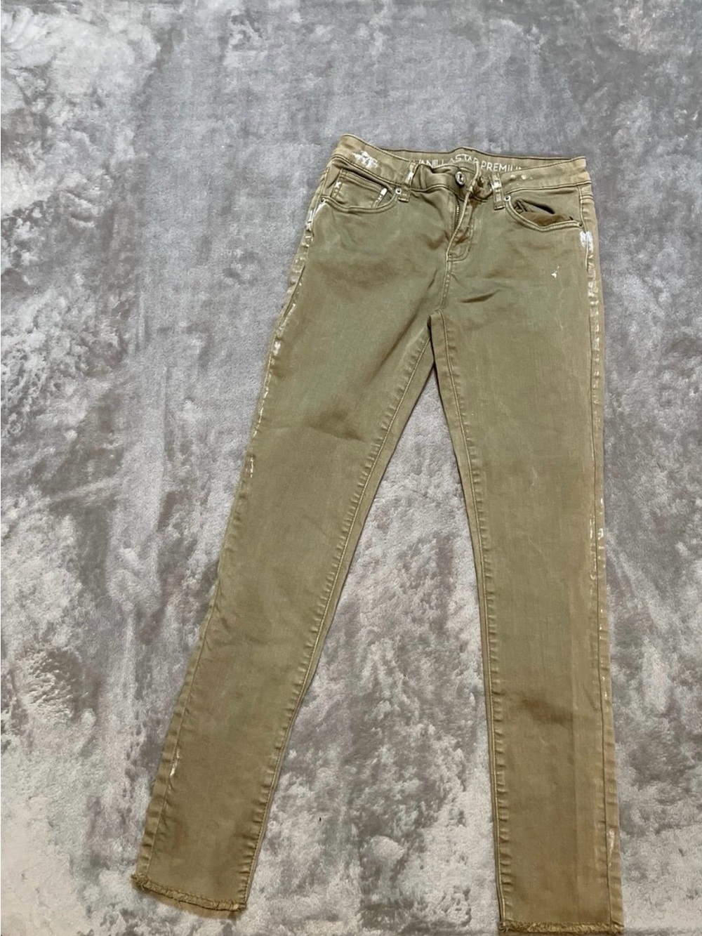 Vanilla Star Olive Green Slim Kids Jeans